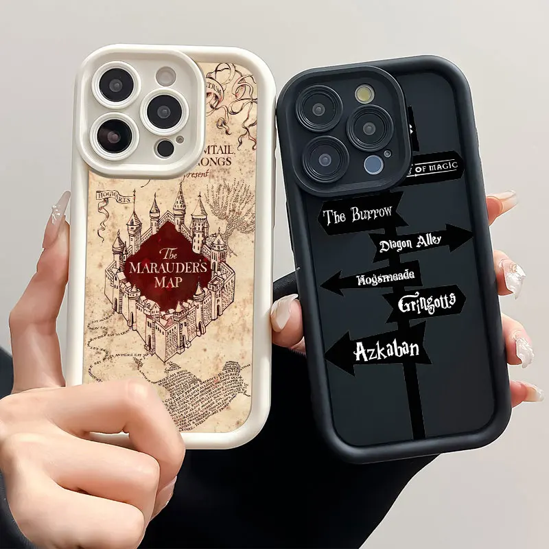 Potters Wand Harries Sky Eye Stairs Soft Silicone Phone Case For Apple iPhone 12 13 Mini 11 14 15 16 Pro Max 7 8 Plus