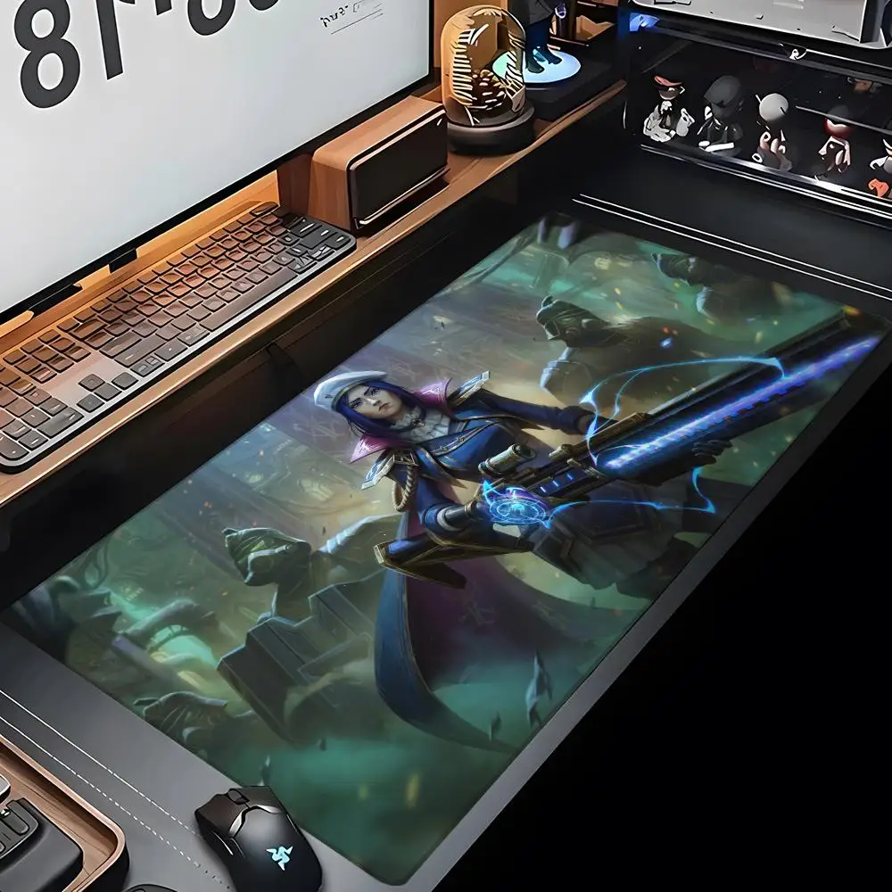 Game League of Legends Caitlyn Mouse Pad Large Computer Gaming Accessories 700x400mm Desk Mats Carpet Anti-slip Laptop Soft Mice