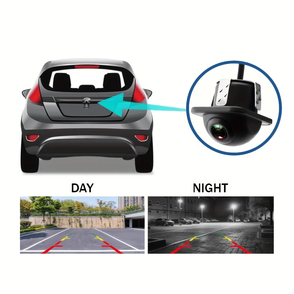 Enhance Safety with Wide-Angle Backup Camera, Rearview Camera for Pickups, Cars, SUVs, All Vehicles - Easy Installation