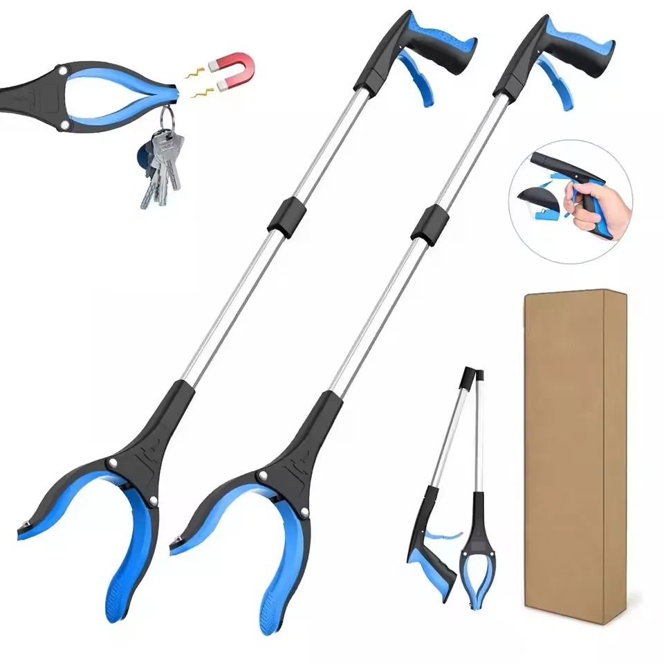 Garbage Picker Leaves Trash Pick Up Tool Foldable Gripper Extender Hand Tool Long Arm Clamp Trash Grabber Litter Reachers Picker