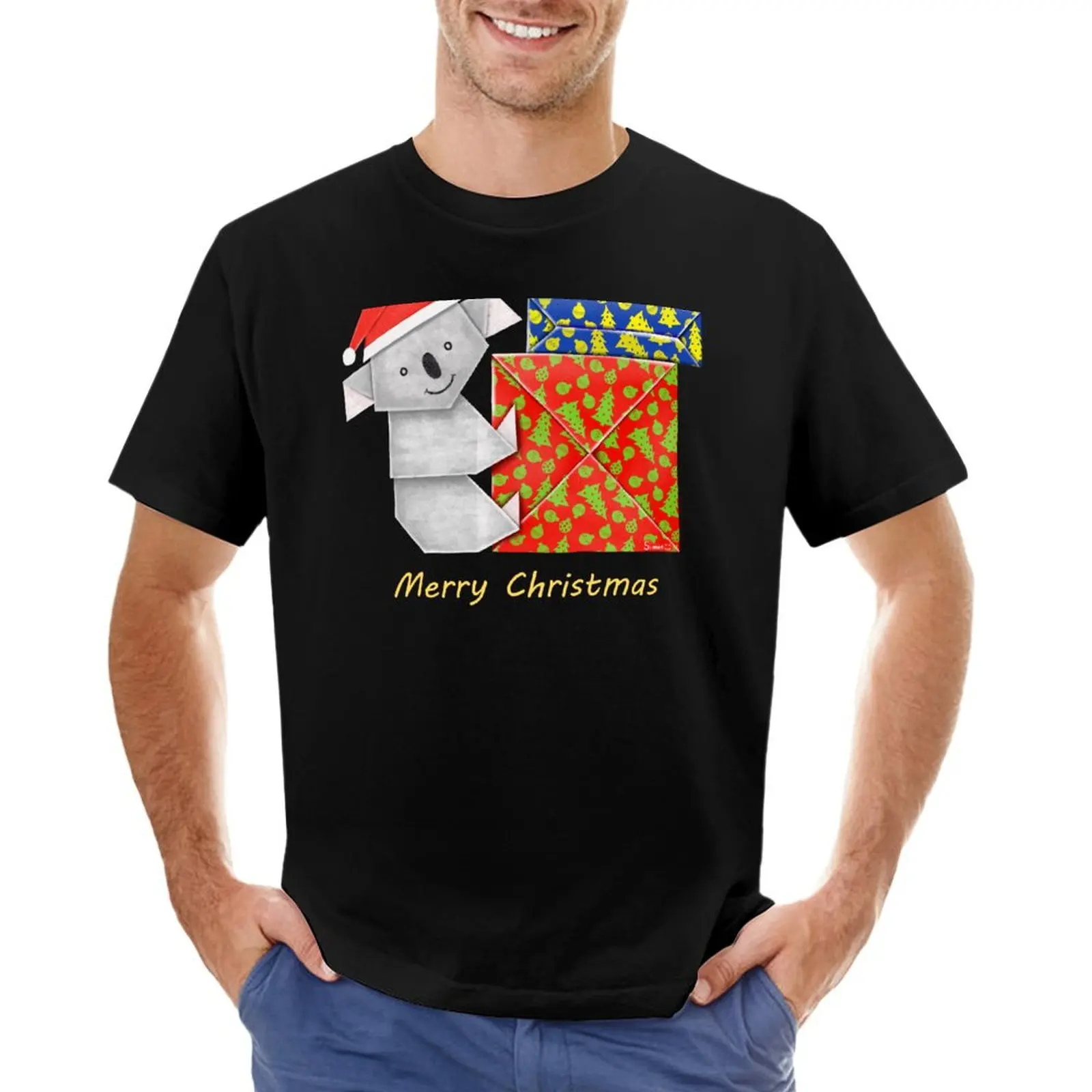 

Koala Origami and its mystery Christmas Gift boxes T-Shirt sports fans vintage clothes custom t shirt mens champion t shirts