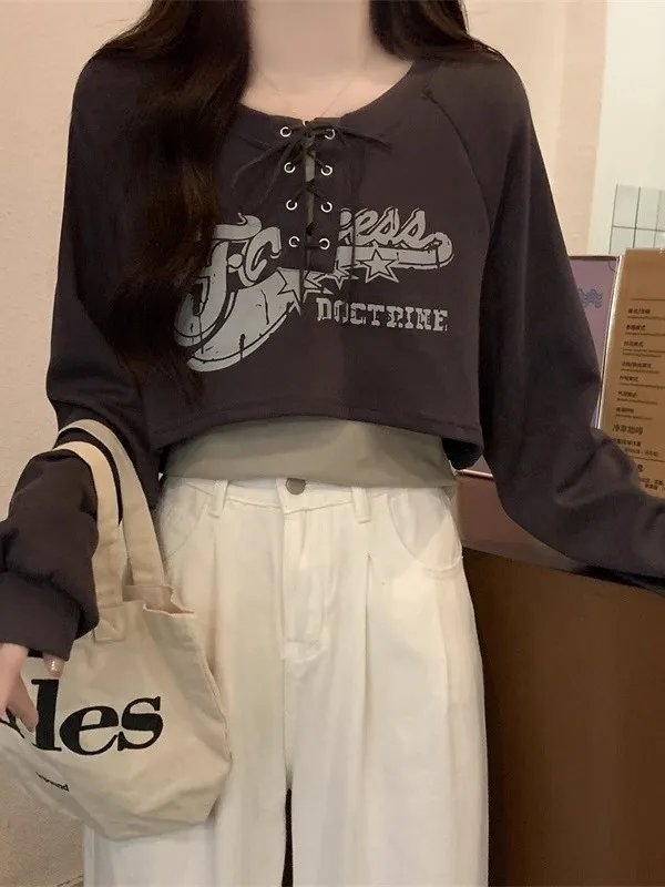 

Женский комплект из двух предметов Long Sve ort Jaet, осень 2023, новая удобная свободная толстовка с капюшоном в американском стиле Sle