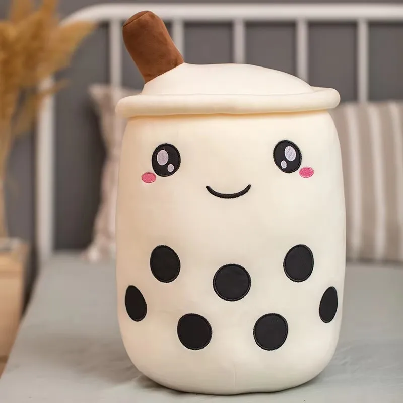 Taza de té de la leche Kawaii, almohada de felpa de 23cm, comida de peluche, fruta, muñeca Boba, tienda de té de peluche ultrasuave, juguetes para niños, regalo de cumpleaños