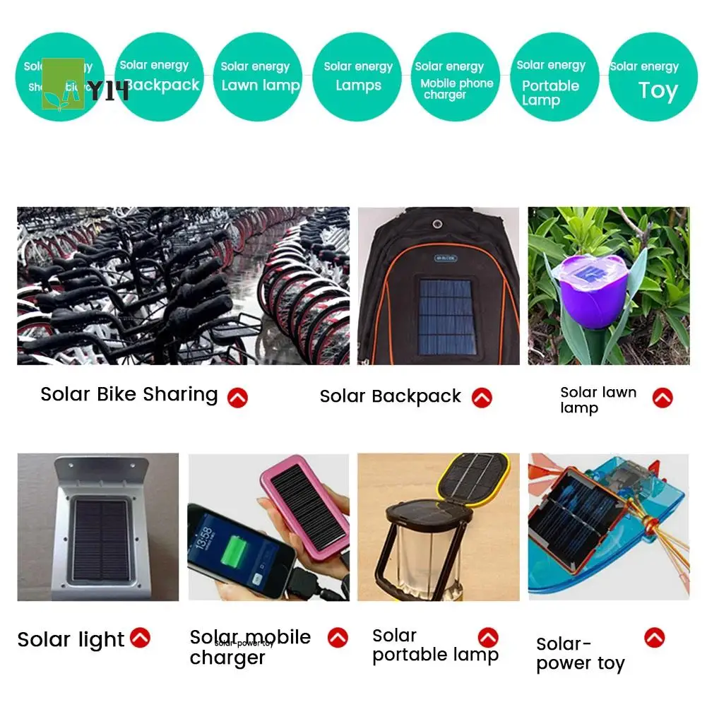 AY14 -2V 160MA 50X50MM Solar Panels Solar Power Generation Board For Battery Cell Phone Chargers Monocrystalline Silicon Module