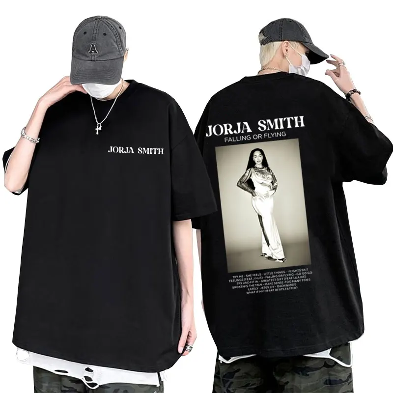 Singer Jorja Smith Falling or Flying Graphic T-shirt Male Fashion Aesthetic Short Sleeve Men Women Vintage Oversized T Shirts