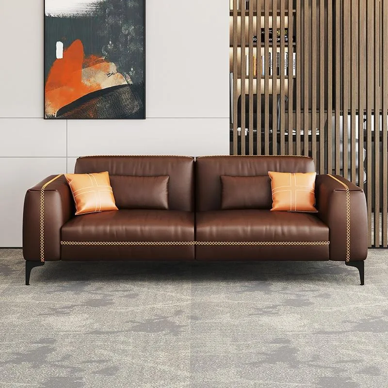 

&c Simple Modern Nordic Living Room Sofa Combination Office Business Reception Leather Sofa