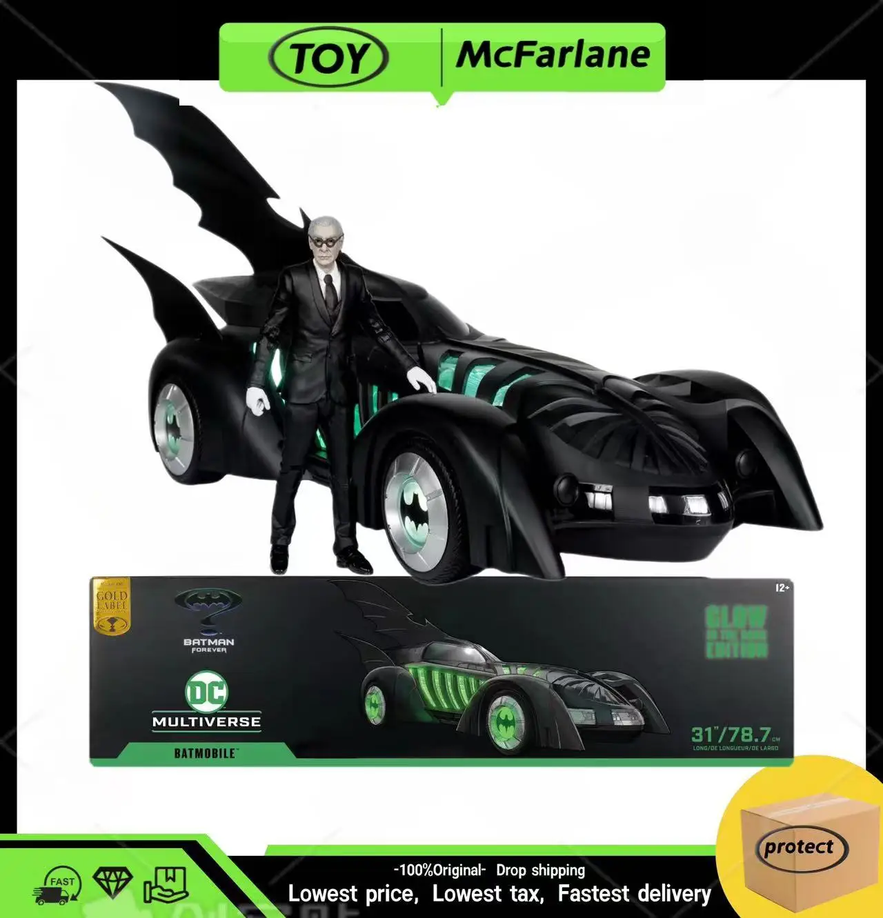 

McFarlane Toys Alfred Pennyworth & Batmobile (Batman Forever) Vehicle and 7" Figure Gift