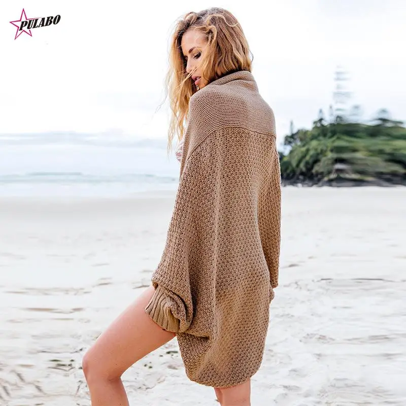 PULABO y2k y2k Batwing Sleeve Knitted Cardigan Sweaters Women Fashion Oversized Shrug Sweater Autumn Winter Warm Long Sweater