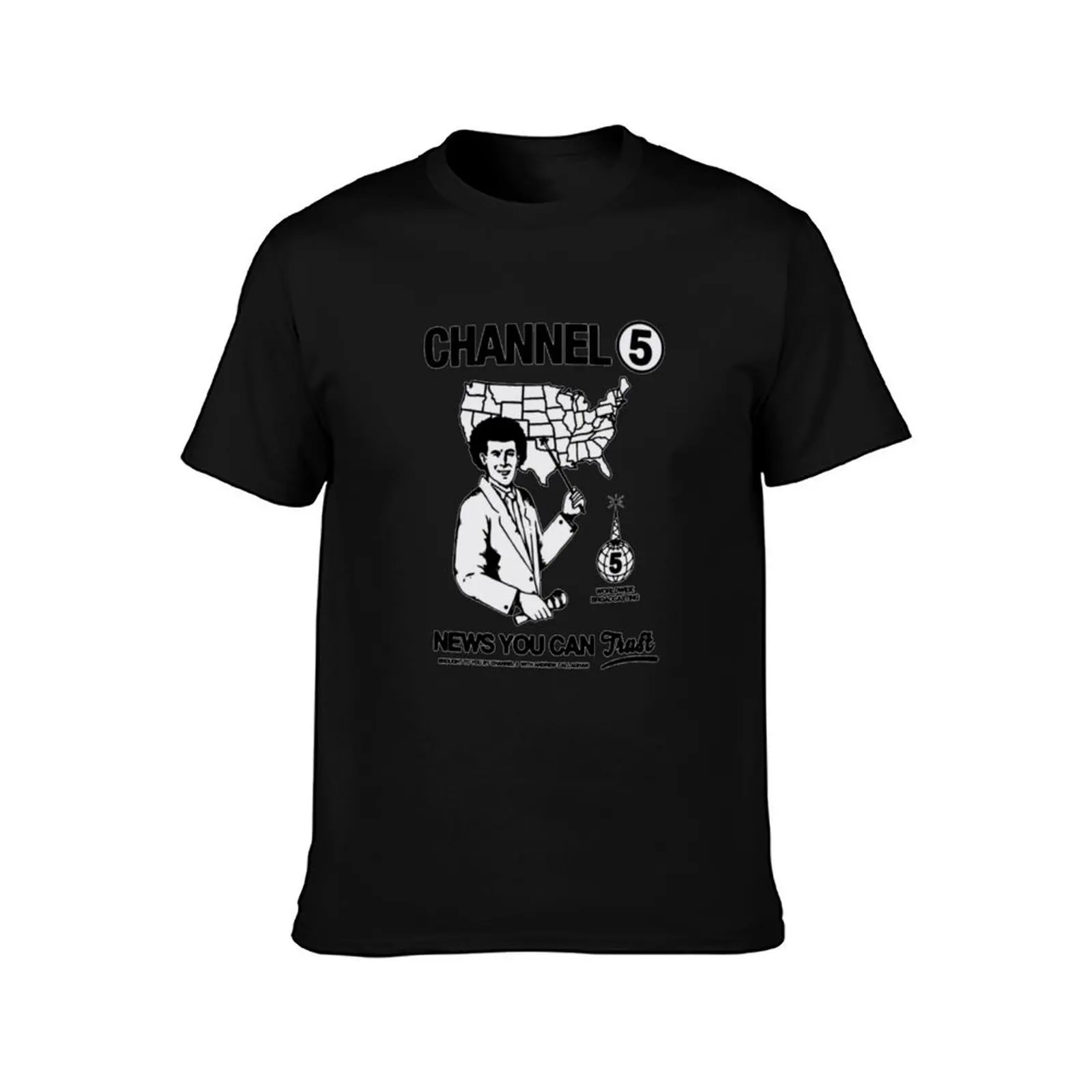 Channel 5, news you can trust T-Shirt Big Size Short Sleeve Casual Top T-Shirt