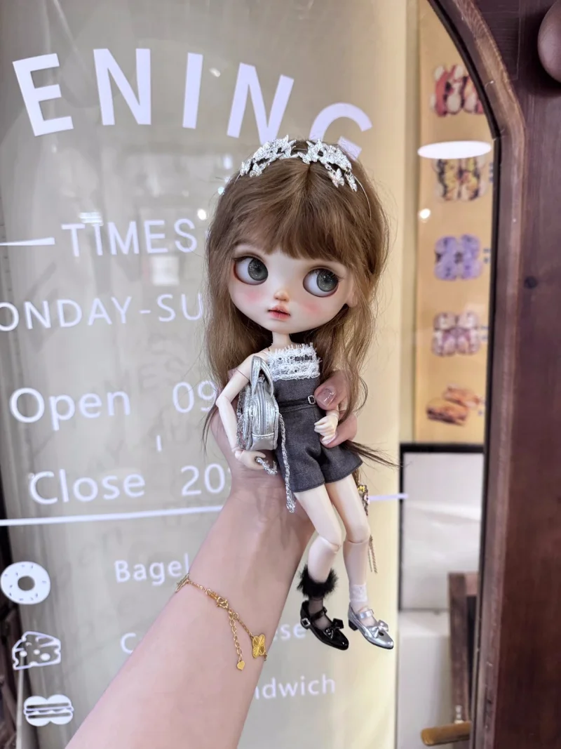 Blythe OB24 azone 19 관절 사이즈, 인형 의류 착용 가능, 탑 업 바디 반바지, 인형 액세서리