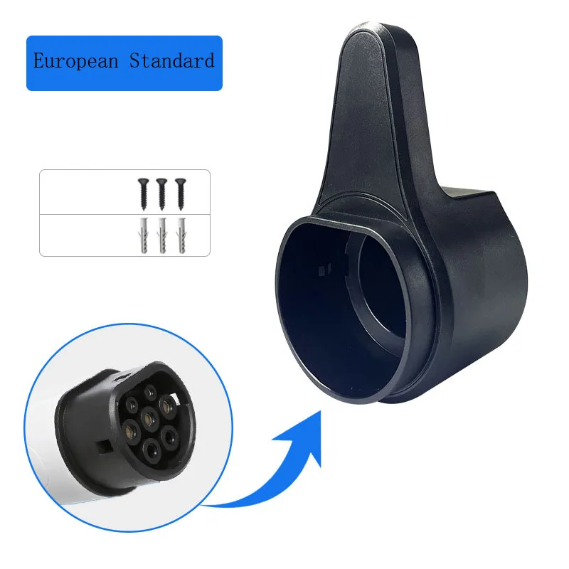 Electric Vehicle EV Car Charging Gun Holder EU/ US/Tesla/CN Plug Gun Fixed Bracket Charging Pile Cable Hook Hanger