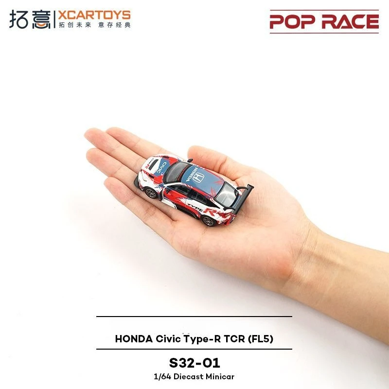 

XCARTOYS 1/64 Honda Civic Type-R (FL5) Гоночная машина, статическая модель из сплава, миниатюрный автомобиль, подарок на день рождения, игрушка, украшение для дома