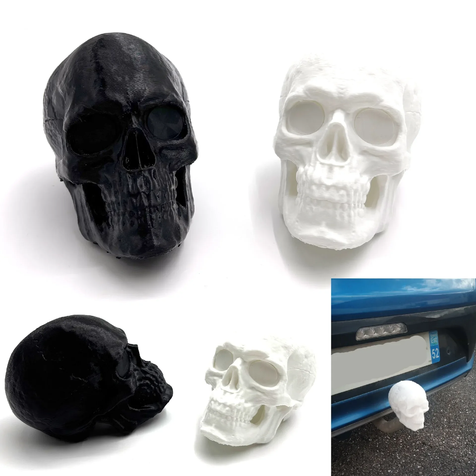 

Skull Trailer Hitch Cover Cap Creative Tow Coupling Protector for Car Truck SUV Rear Decoration Halloween Style Towing Accessory