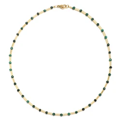 ZMZY Fashion Boho Necklace Women Jewelry Natural Stone Choker Healing Tiny Beads Clavicle Chain Crystal Agates Necklace