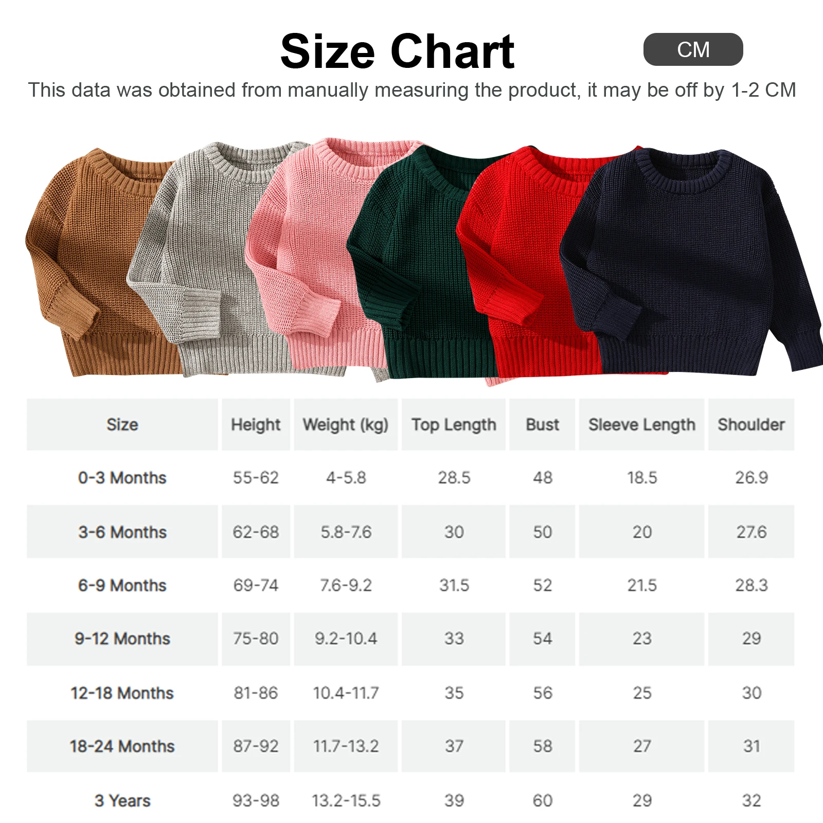 PatPat Baby Boys / Baby Girls Sweater Solid Long-sleeve Knitted Sweater Pullover Soft an Basic Styled Comfortable