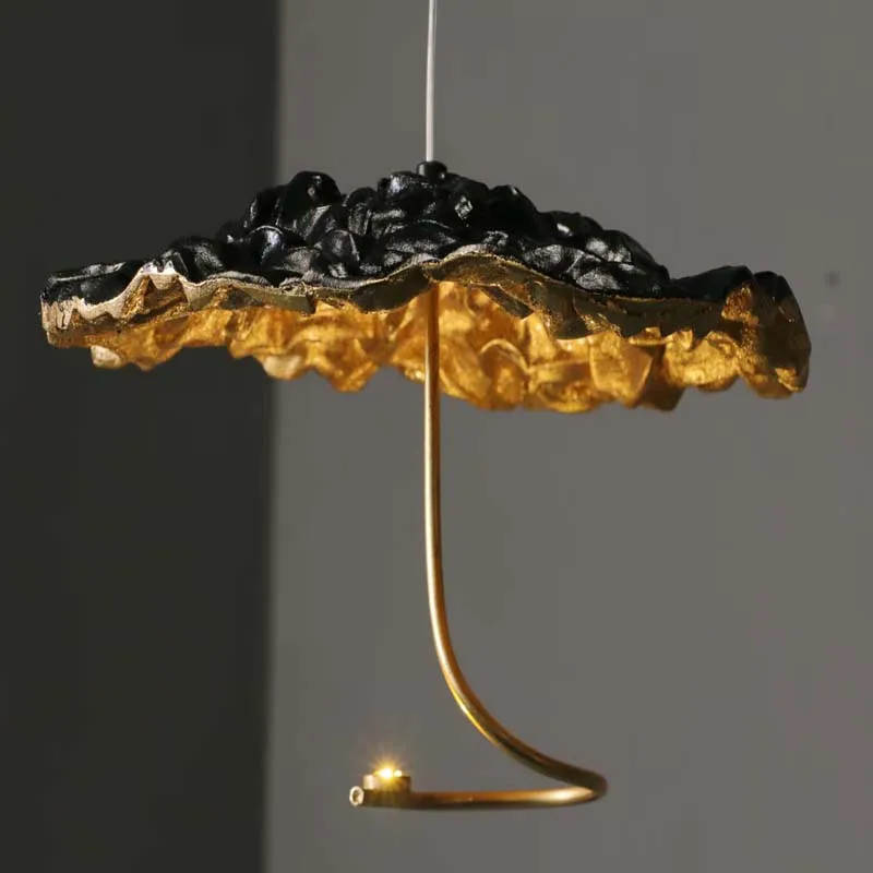 Modern Aluminum Lotus Leaf Chandelier LED Ceiling Light for Large Living Room Villa Staircase pendant