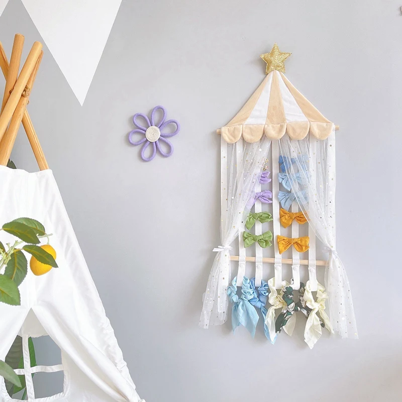 Headband Fixer bagian rambut Finishing untuk rambut aksesoris Organizer busur gantungan untuk Headband penyimpanan organisasi-C