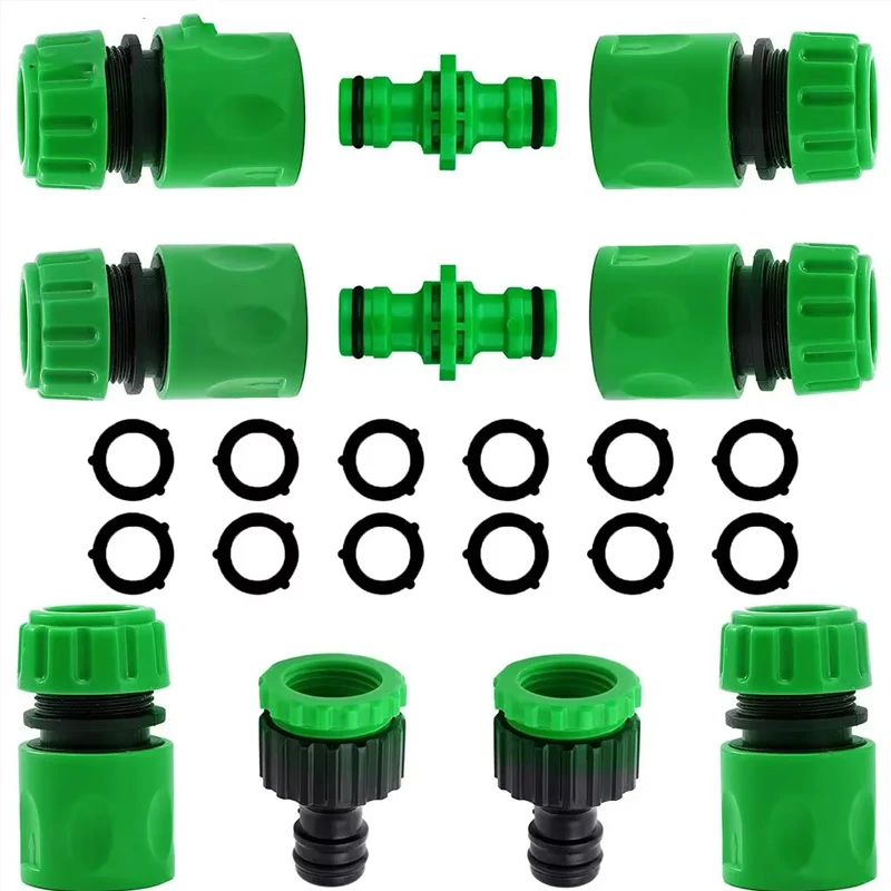 

Garden Watering Hose ABS Quick Connector 1/2” End Double Male Hose Coupling Joint Adapter Extender Set For Hose Pipe Tube