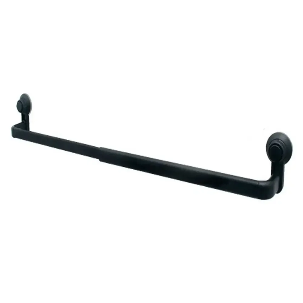 HLH Aluminum Alloy Vacuum Suction Cup Towel Rack Wall Mounted Retractable Suction Cup Towel Rack Non-punching Adjustable