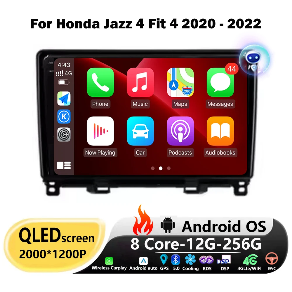 

Android 16 Auto Carplay For Honda Jazz 4 Fit 4 2020 - 2022 Car Radio Multimedia Video Player Navigation Stereo GPS WIFI No 2din