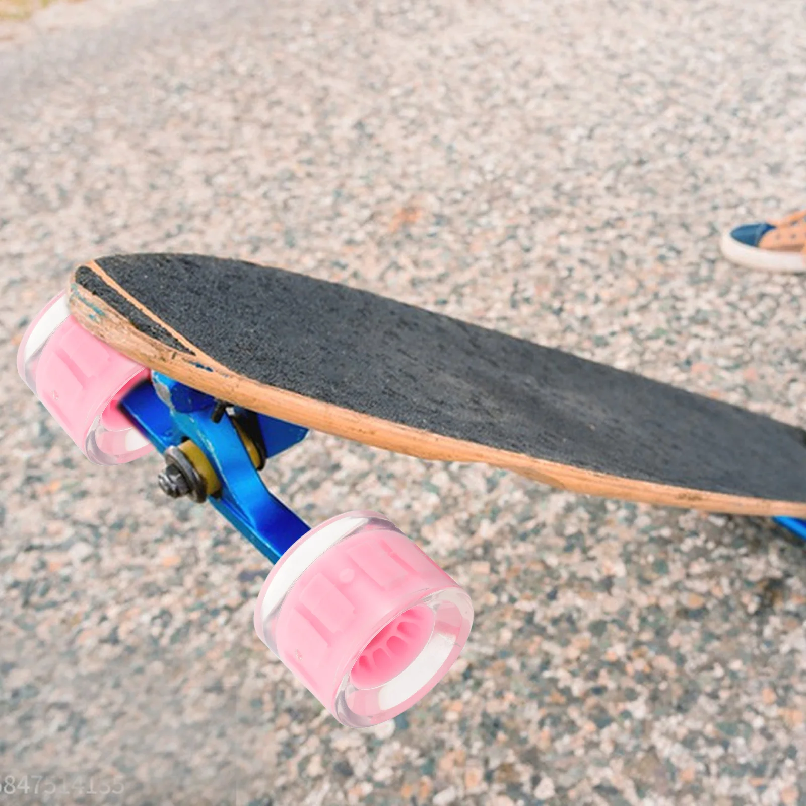 

4Pcs Pink Light Up Longboard Wheels PU Cruiser Smooth Street Riding Replacement Skateboard Wheel Set for Cruisers