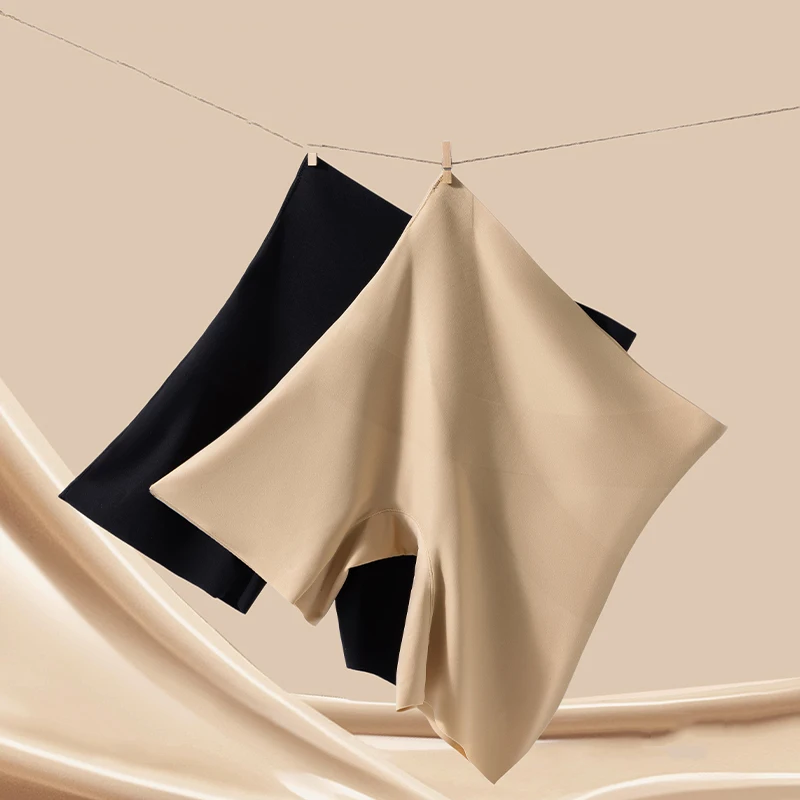 سلس سلامة سراويل قصيرة الصيف النساء حجم كبير الملاكمين الإناث مكافحة فرك سلامة السراويل السراويل سراويل عالية الخصر الملابس الداخلية M-5XL #4