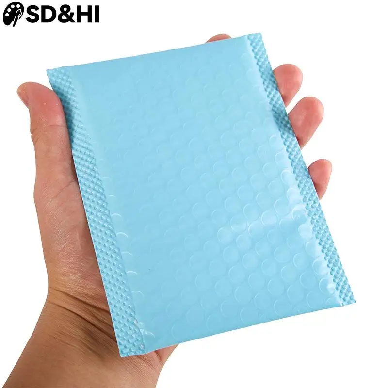 10Pcs Light Blue Bubble Mailers Padded Mailing Envelopes Self-Seal Shipping Bags For Small Business Poly Bubble Bag