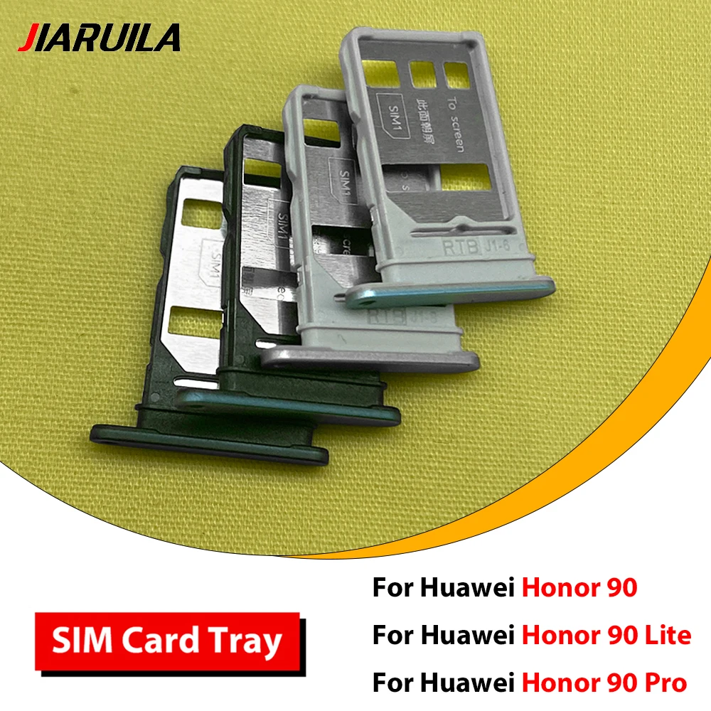 10Pcs , Dual SIM Card Tray For Huawei Honor 90 Lite 5G 90 Pro 50 Sim Card Slot Drawer Holder Chip Tray Sim Card Reader