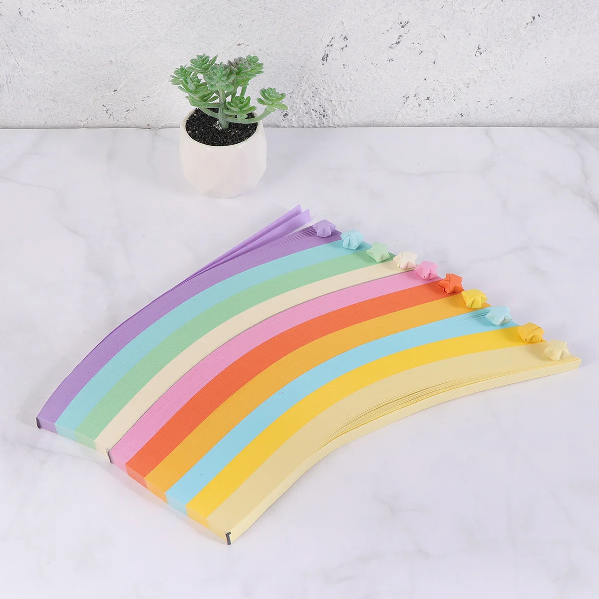 1350 قطعة من أوراق اوريغامي ملونة قابلة للطي على شكل نجمة لتزيين الحرف اليدوية DIY ورق فني ملون أوراق يدوية يدوية #2