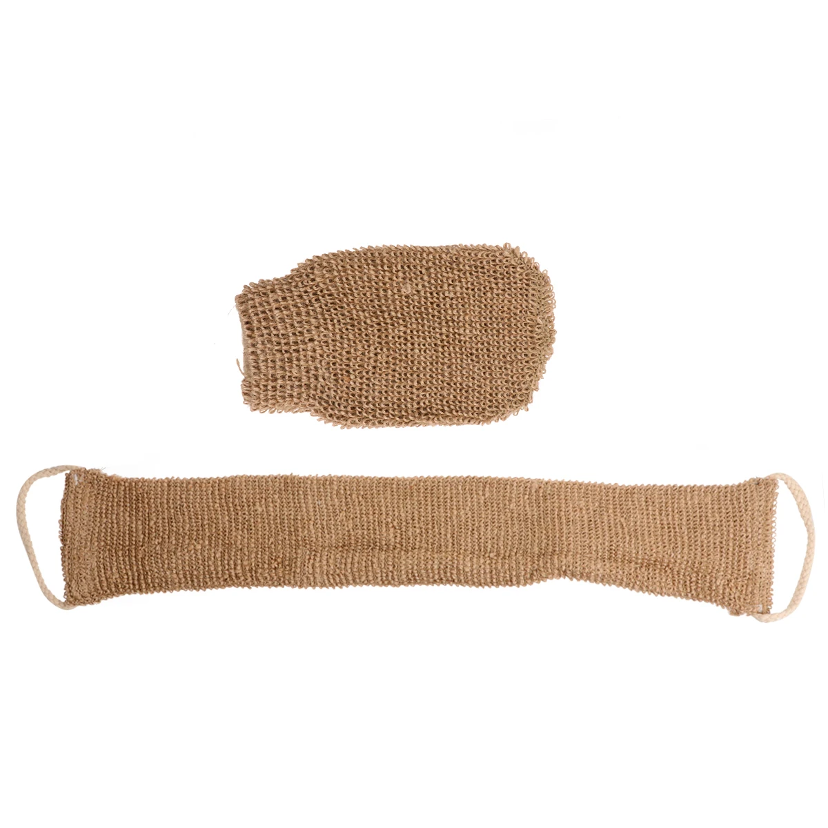 

2pcs Bath Scrub Gloves Hemp Fiber Exfoliating Back Wash Thickened Body Cleaning Double-Sided Scrubber Back Scrubber Wash Strap