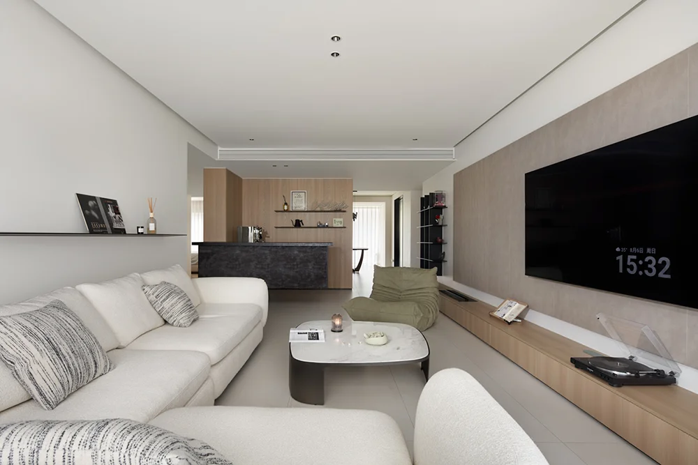 Sanhai الطراز الحديث التصميم الداخلي مريح خطة أرضية المنزل شقة ثلاثية الأبعاد ماكس تقديم بناء المنزل رسم خطة رئيسية مسطحة