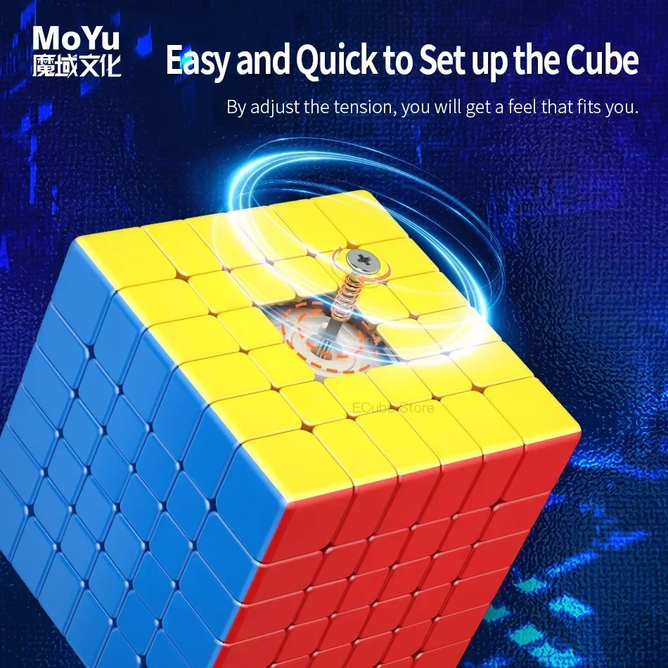 [Soube] MOYU MeiLong 6 V2 6X6 Magnetic Magic Speed Cube Stickerless Professional Fidget Toys MoYu MeiLong 6M V2 Cubo Magico