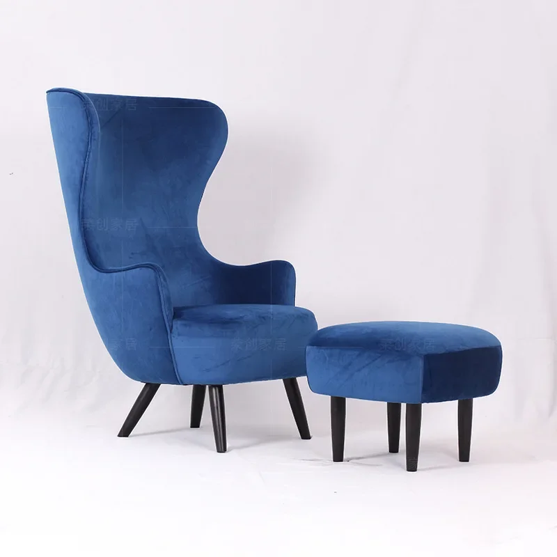 Model room reception fiberglass sofa fabric high back armchair