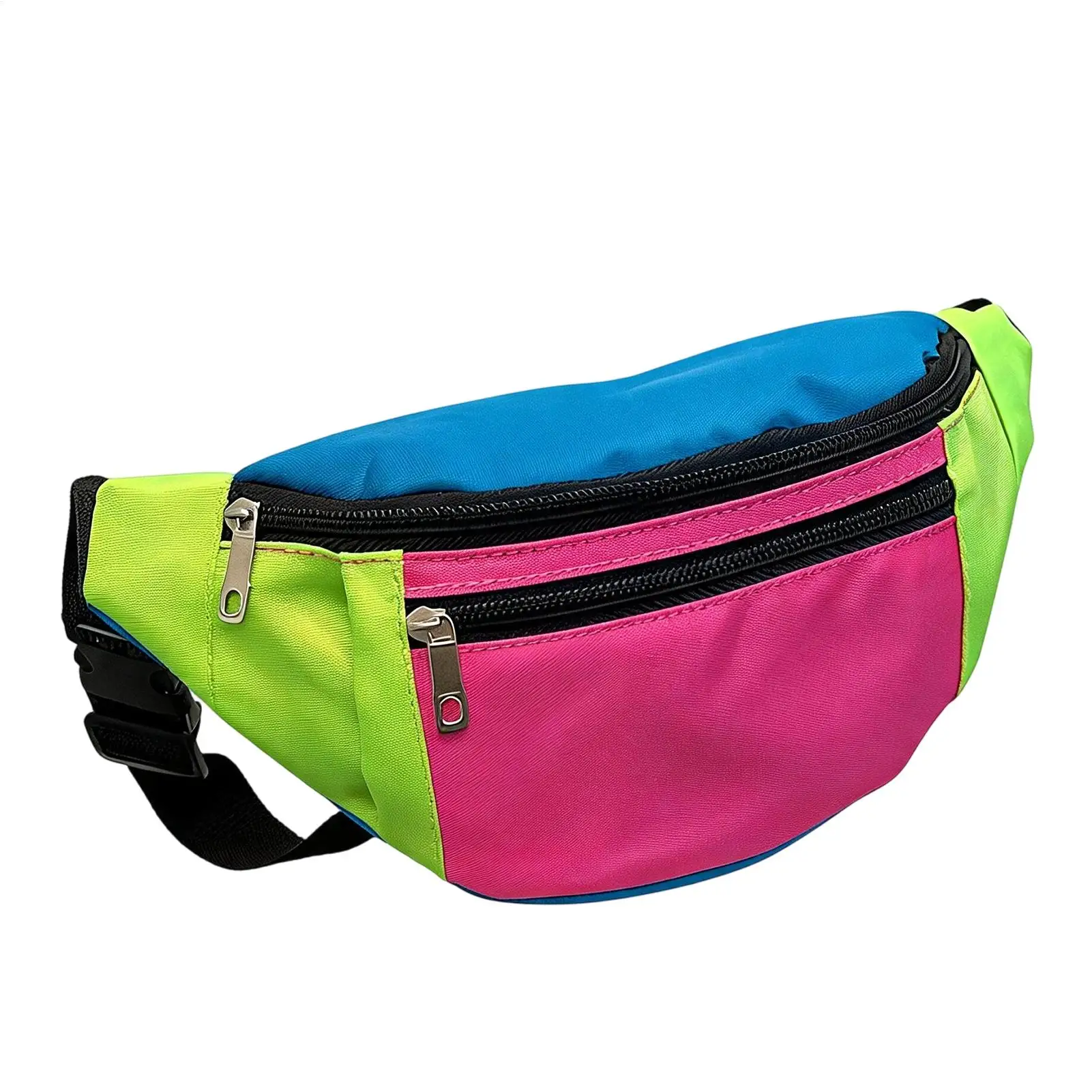 90s Fanny Pack 2-Pocket Waist Bag With Adjustable Belt Holiday Party Fanny Pack For Festival Outdoor Travel Fitness Beach Hiking