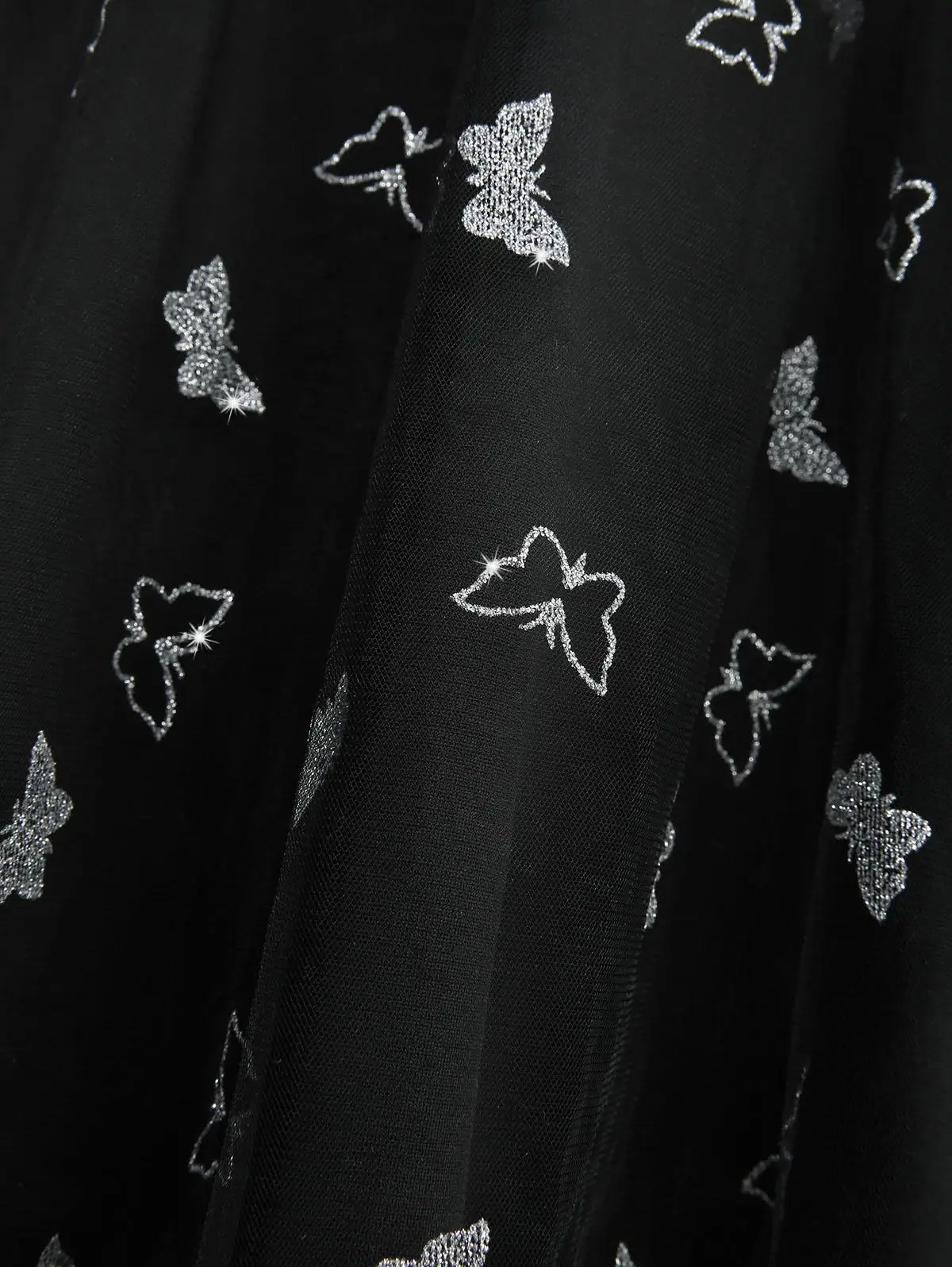 Vestido Cami A-Line com Estampa de Borboleta em Hot Stamping Prateado, com Cinto Removível, Vestido Casual Sem Mangas para Mulheres Verão 2026