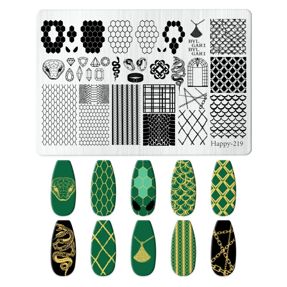 Classic Plaid Nail Dreamy Grid Stainless Steel Nail Transfer Plate for Nail Art Design Nail Art Supplies for Nail Art Wholesale