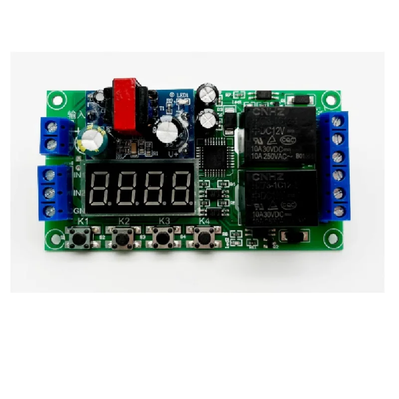 2-channel delay relay module pulse triggered power-off cycle timing circuit switch circuit