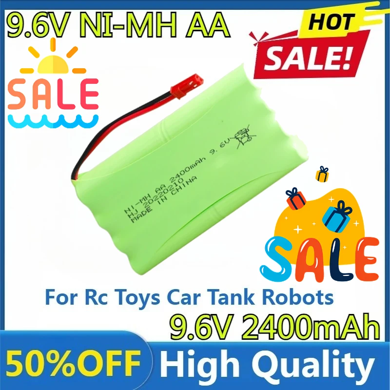 

New High Quality NiMh 9.6V 2400mAh Battery Pack for Rc Toys Car Tank Robots Gun RC Boat AA 9.6V 2400mah Rechargeable Battery
