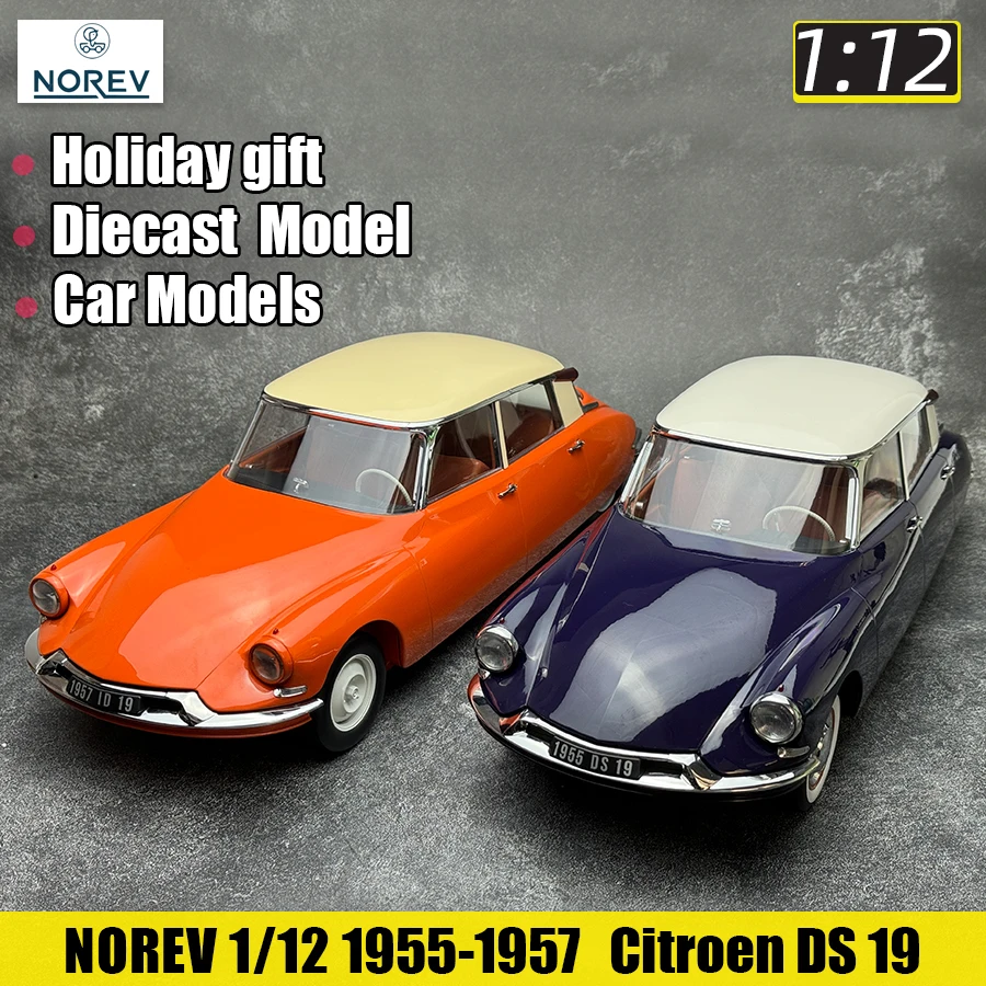 NOREV 1/12 1955 Citroen DS 19/1957 Citroen ID 19 Classic car Holiday gift collection die cast models