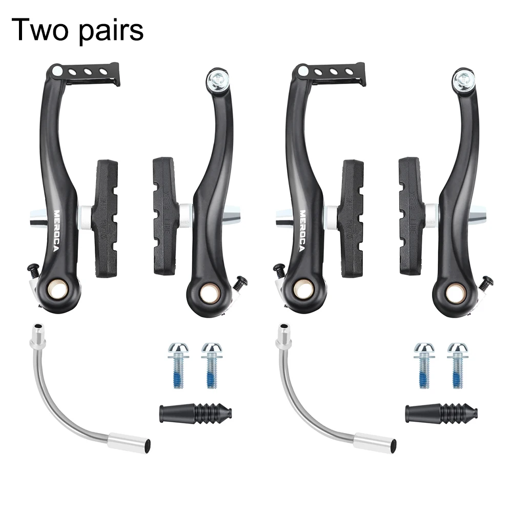 

Два пары велосипедных V-образных тормозных зажимов 110 мм, велосипедный V-образный тормозной зажим, кабель из нержавеющей стали из алюминиевого сплава для различных аксессуаров для велосипедов
