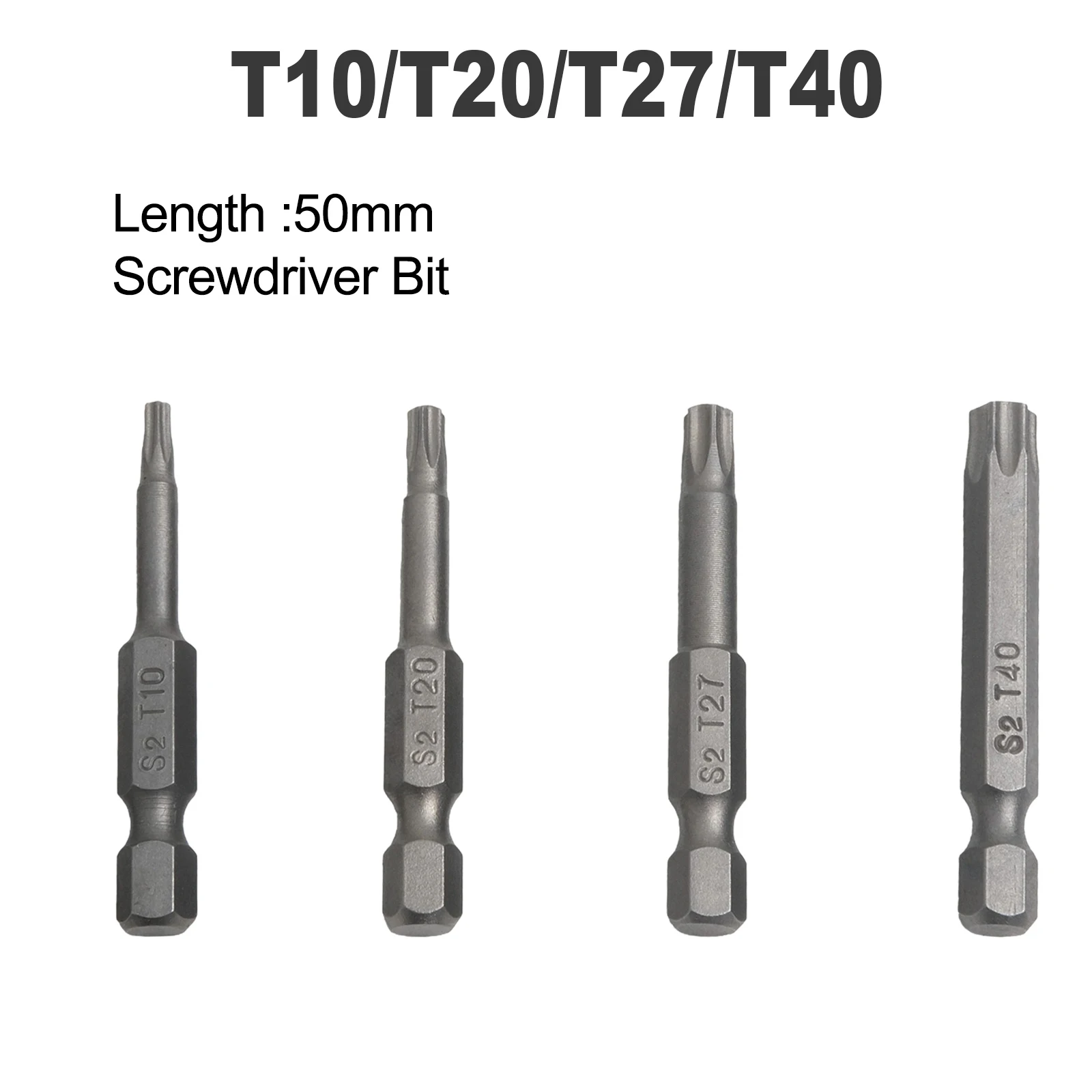 

Набор бит с полым хвостовиком сливы, 4 шт., длина 50 мм, T10, T20, T27, T40