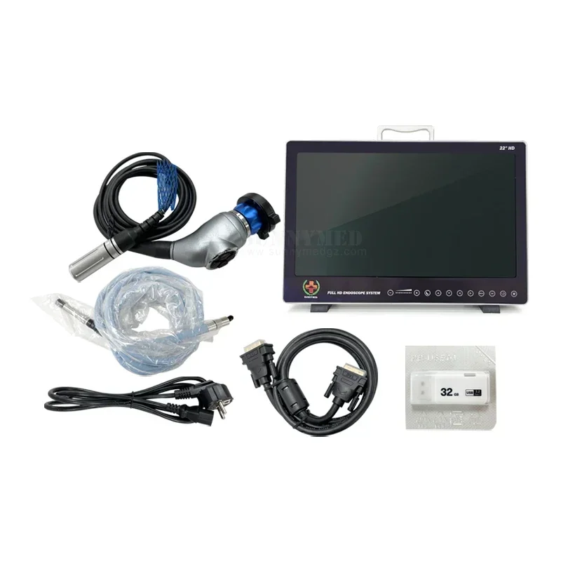SY-PS050 HD التنظير البيطري للحيوانات الكبيرة والصغيرة مصدر ضوء متكامل ومنظار المعدة البيطري للفيديو