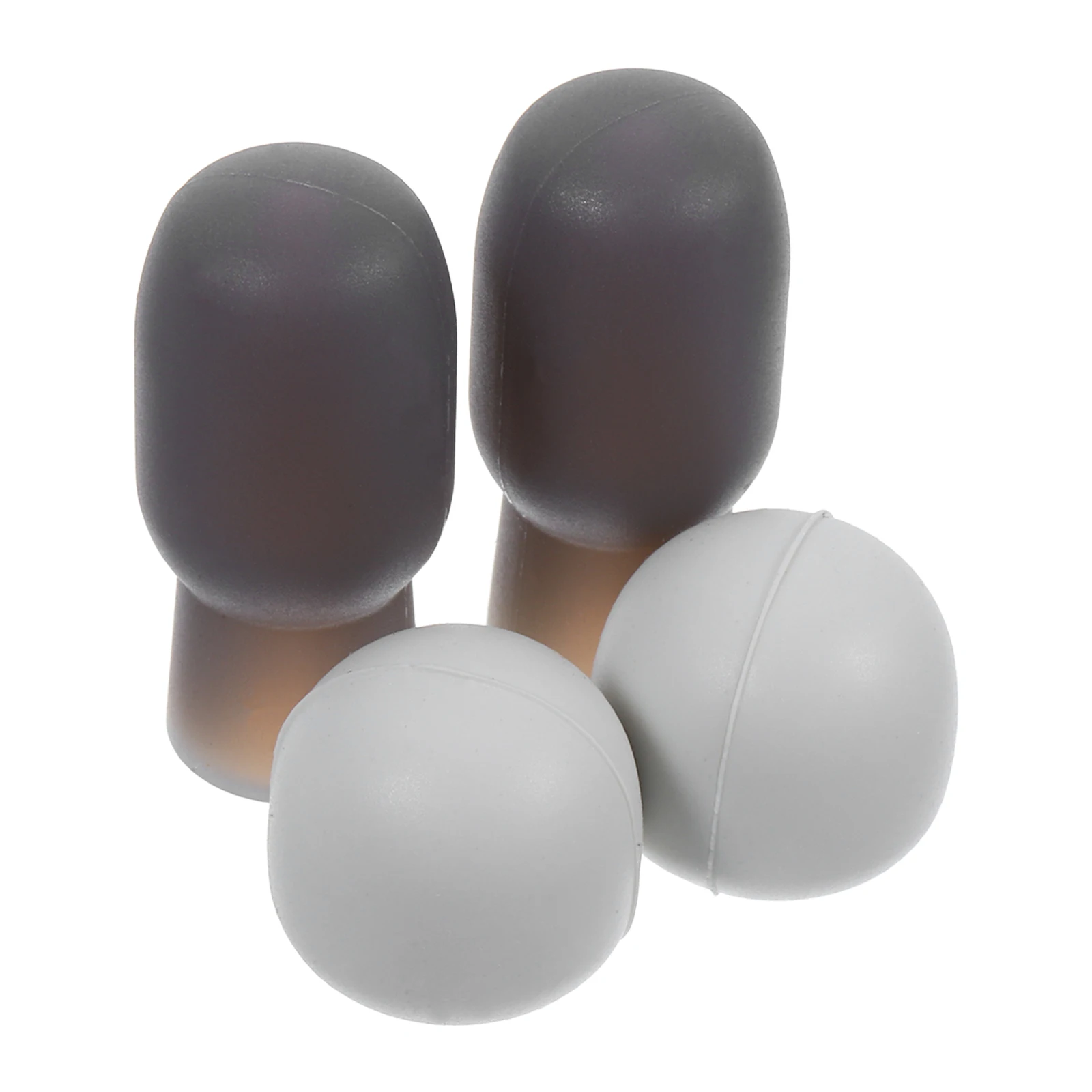 

4pcs Silent Drum Practice Tips Noise Reducing Drumstick Protectors for Quiet Playing Compatible Various Drumsticks Grey