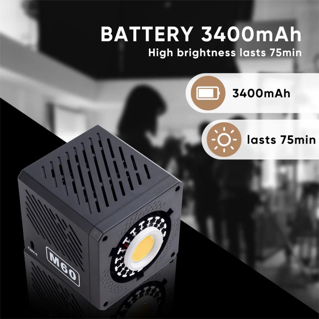 

JYXX 40W Bi-Color COB Video светильник фотостудия светодиодный 2500K-6500K 3400mAh для камеры видеозаписи