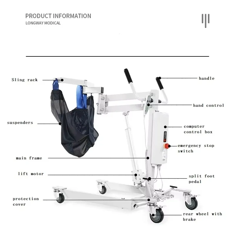 صوان رفع الرافعة لكبار السن الطبية المريض رفع الأشرطة حزام تسخير #3