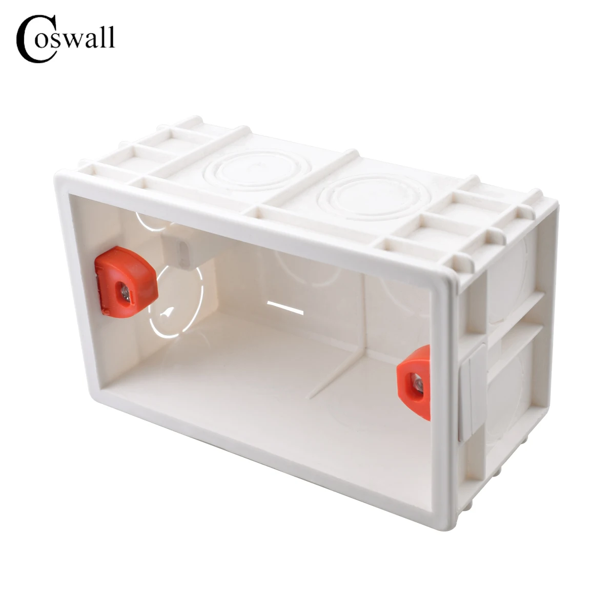 Coswall Super Quality 108mm*65mm US Standard Internal Mounting Box Back Cassette for 118mm*72mm Standard Wall Switch and Soc