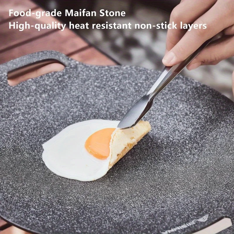 

1 шт., 11,8 лн, сковорода-гриль с ручкой, сковорода для барбекю, антипригарная чугунная круглая сковорода-гриль, корейская сковорода-гриль для барбекю