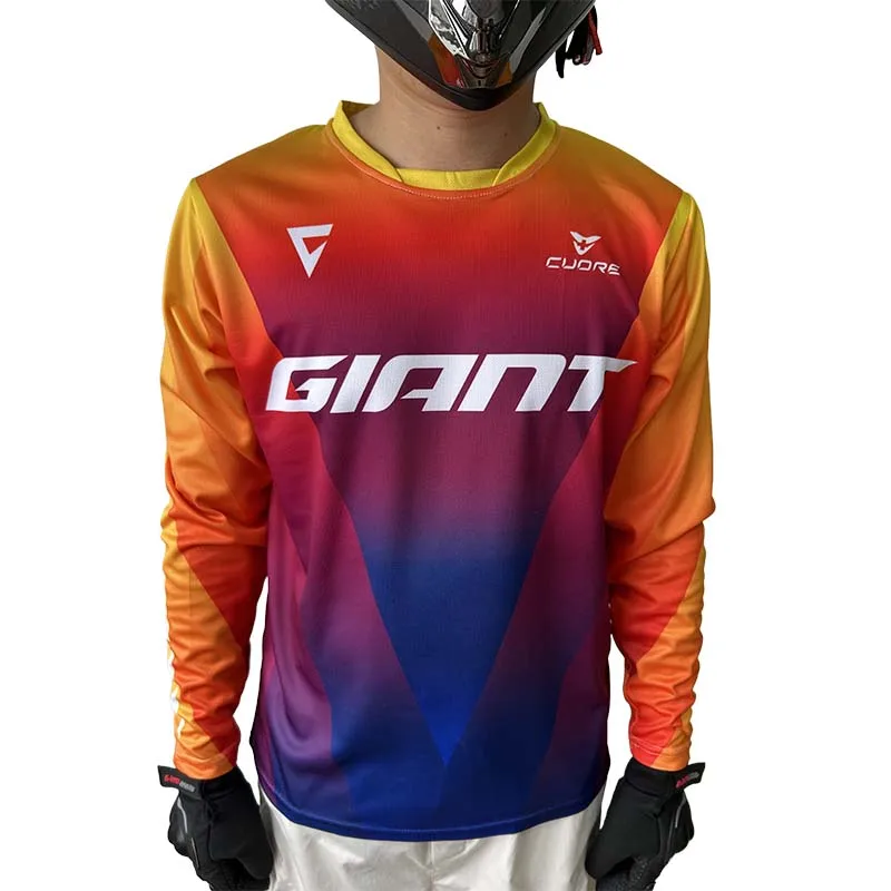 AliExpress NONE giant mtb jersey men's motocross downhill jersey BMX enduro quick-drying T-shirt mountain bike long-sleeved shirt
