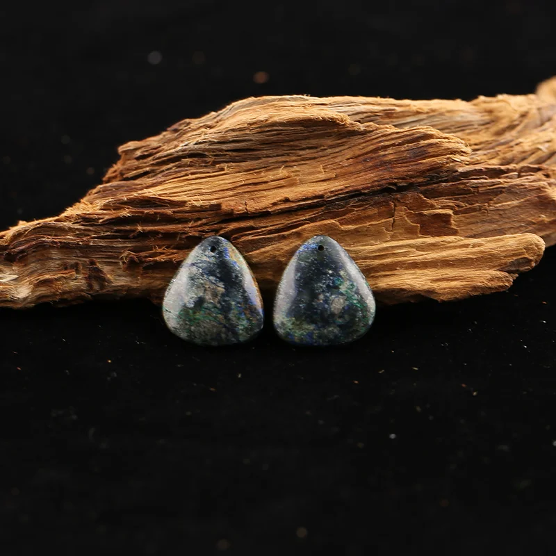 B&F Blue Azurite  Earring Beads for Jewelry Making, Handmade Natural stones beads, Stones for jewelry Making Supplies