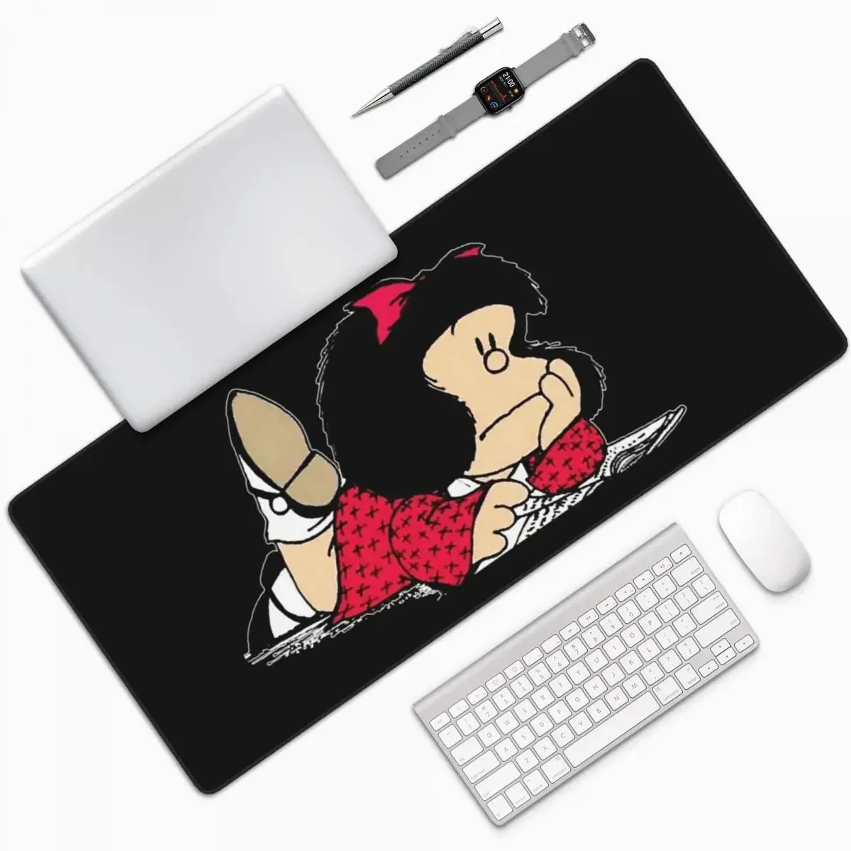 

Mafalda аниме клетчатый большой коврик для мыши компьютерная клавиатура коврик для мыши игровой ПК ноутбук настольный коврик офисные аксессуары настольные коврики